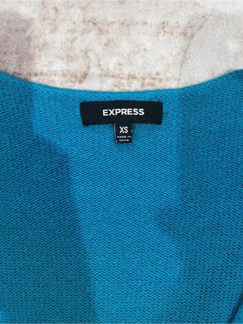 Express Teal V-Neck Sweater Tunic